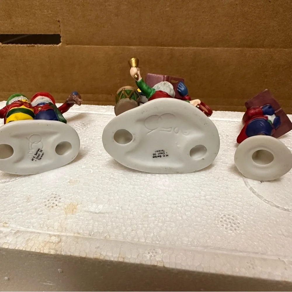 Department 56 “Sing A Song For Santa” set of three Heritage Village Retired